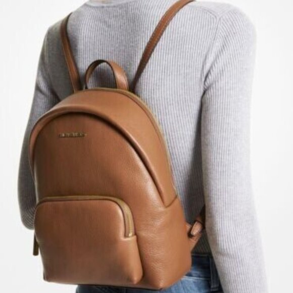 Michael Kors Luggage Pebbled Leather Erin Medium Backpack Bag Purse $358 - Picture 3 of 3